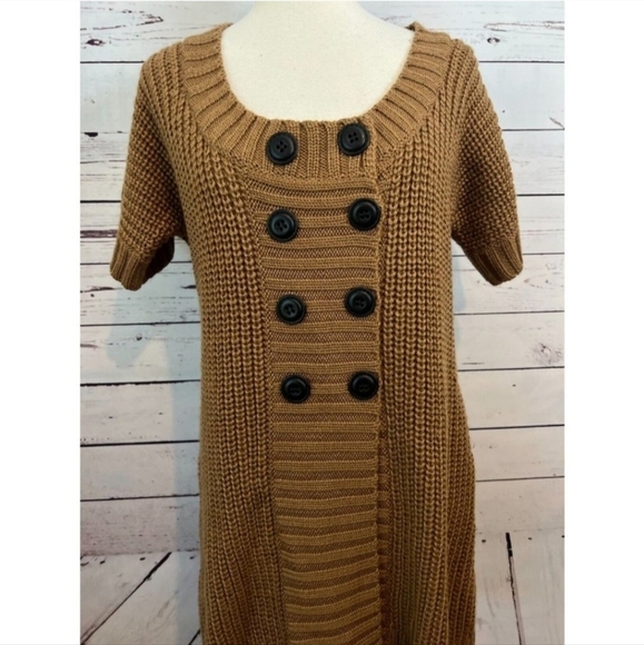 Soft Surroundings Knit Snap Button Front Tunic Sweater Womens XL Petite XLP Wool - Picture 4 of 9